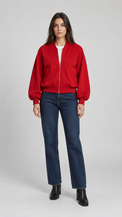 Chaqueta Bomber Roja