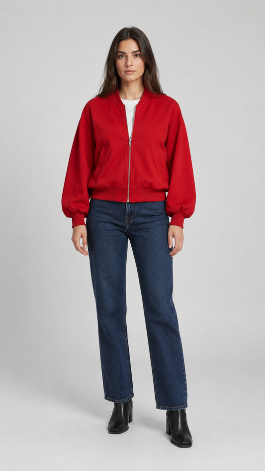 Chaqueta Bomber Roja
