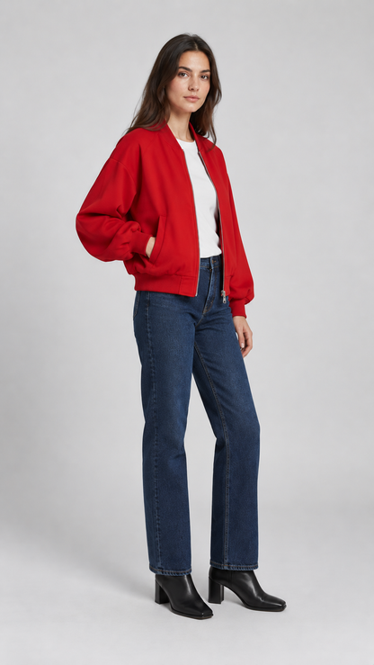 Chaqueta Bomber Roja