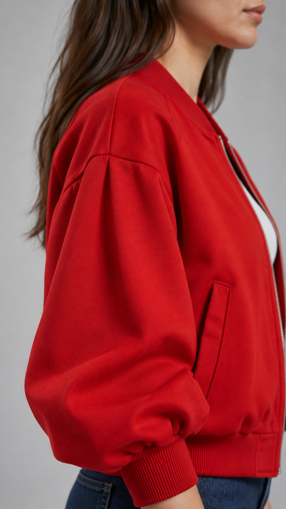 Chaqueta Bomber Roja