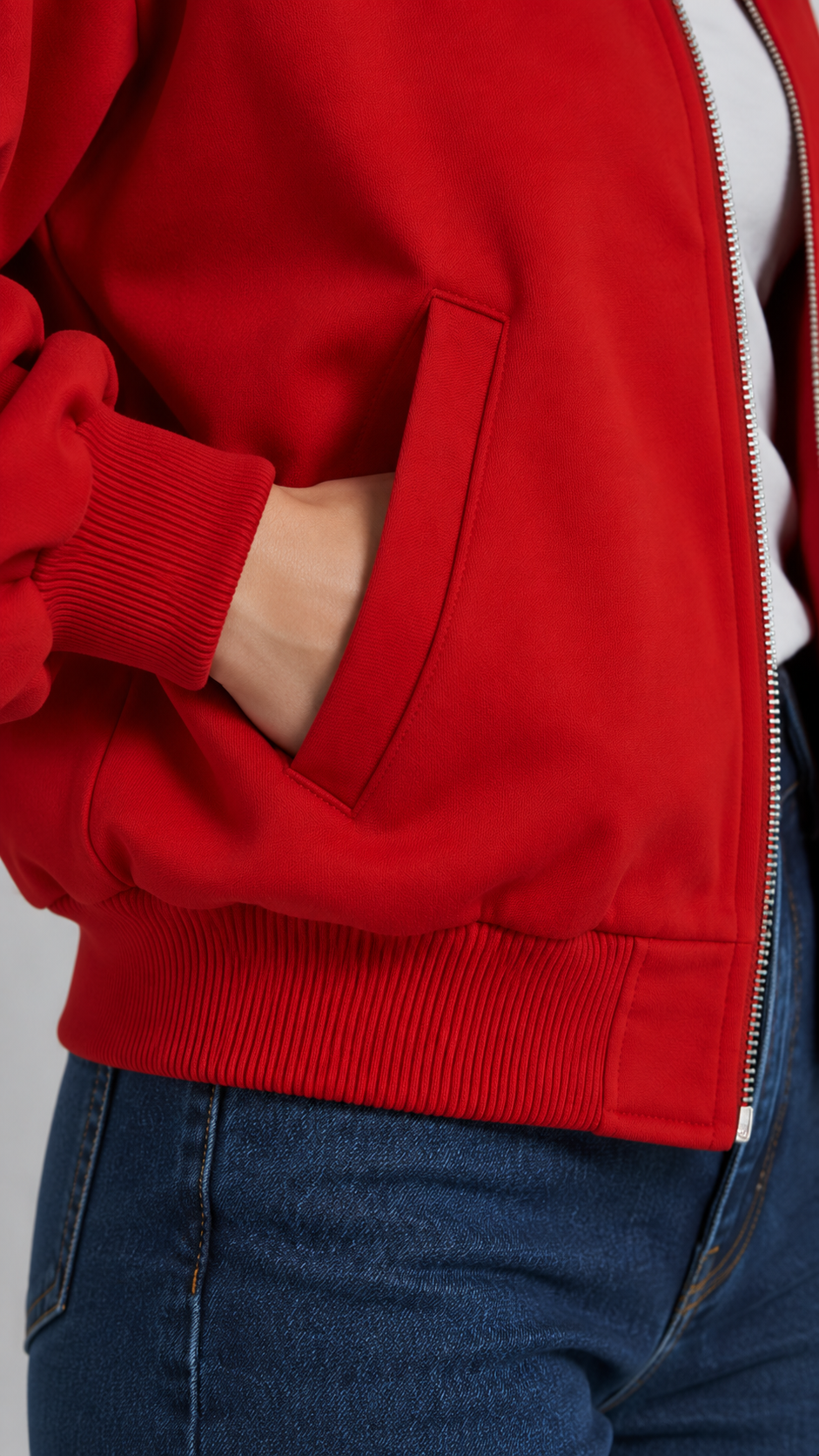 Chaqueta Bomber Roja