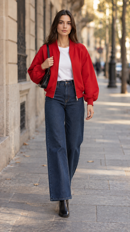 Chaqueta Bomber Roja
